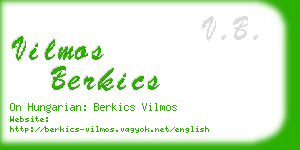 vilmos berkics business card